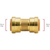 QuickFitting 3-4 In. Push-to-Connect Brass Straight Coupling LF821R 439527