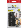 Wrap-It Storage Stick 'Em 3-4 In. x 3-1-2 In. Black Hook & Loop Strip (8-Count) 408-AS-35BL 204217