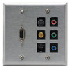 Hubbell Premise Wiring Wall Plate,6 Port SSF206