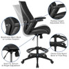 Drafting Chair Black Mesh Drafting Chair, Mesh, Black  BL-ZP-809D-BK-GG