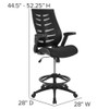 Drafting Chair Black Mesh Drafting Chair, Mesh, Black  BL-ZP-809D-BK-GG
