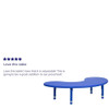 Kidney Activity Table, Plastic, Steel, Blue  YU-YCX-004-2-MOON-TBL-BLUE-GG
