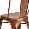 Flash Furniture Copper Metal Indoor-Outdoor Stackable Chair,PK4 4-ET-3534-POC-GG