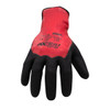 Coated Gloves, Natural Rubber Latex, 3-4 Dip, Red, M 12 PK  AXSDG-05-009