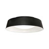 Afx LEDFlushMount,151/2inD,Black/White,Steel DUNF15LAJUDBKWH