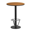 Round Laminate Table, Laminate, Wood Grain