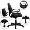 Flash Furniture Black Mid-Back Task Chair BT-688-BK-A-GG Flash Furniture Black Mid-Back Task Chair BT-688-BK-A-GG