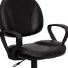 Flash Furniture Black Mid-Back Task Chair BT-688-BK-A-GG Flash Furniture Black Mid-Back Task Chair BT-688-BK-A-GG