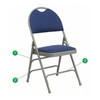 Flash Furniture Fabric Folding Chair,Navy HA-MC705AF-3-NVY-GG