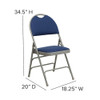 Flash Furniture Fabric Folding Chair,Navy HA-MC705AF-3-NVY-GG