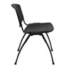 Flash Furniture Stack Chair,Plastic,Black RUT-NF01A-BK-GG
