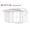 Arrow Storage Products GalvinizedSteelStorageShd,8ftx8ft,Chrcol CLG88CC