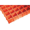 Fiberglass Molded Grating, 72 in Span, Grit-Top Surface, Vi-Corr Resin, Orange