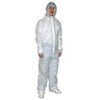 Condor Hooded Disposable Coveralls, 2XL, White, polypropylene, zipper 26W770