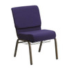 Hercules Church Chair, 21-1/4 in W 25" L 33" H, Fabric Seat