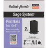 Outdoor Accents 2pk Sage Post Base 4x4 SAGE-B44-KT2 105102