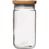 Ball 9.9 Cup Stack & Store Jar with Wooden Lid 2194955 Pack of 3