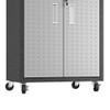 Manhattan Comfort Fortress 1.0 Mobile Garage Cabinet, Gray, Steel 14GMC
