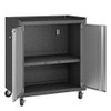 Manhattan Comfort Fortress 1.0 Mobile Garage Cabinet, Gray, Steel 14GMC