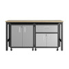 Manhattan Comfort Fortress 2.0 Mobile Garage Cabinet, Gray, Steel 15GMC