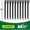 Master Mark 10 In. HDPE Black Terrace Board Edging Stakes (10-Pack) 99410 703507