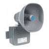 Remote Speaker Amplifier, Horn, Continuous, 120V AC, 100 dB, Zinc Alloy, Gray