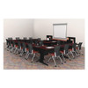 Fusion Fusion Training Tables, 72 W, 24 L, 29 H, Wood, Metal Top MFTT7224MH