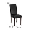 Flash Furniture Black Leather Parsons Chair,PK2 2-BT-350-BK-LEA-023-GG