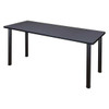 Regency Kee 72 x 24 in. Training Seminar Table- Grey Top, Black Legs