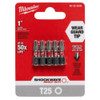 Milwaukee Tool 1 in. TORX T25 SHOCKWAVE Impact Duty Insert Bit (5 pk) 48-32-4636