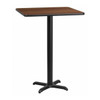 Square Laminate Table, Laminate Top, Wood Grain