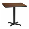 Square Laminate Table, Laminate Top, Wood Grain
