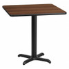 Square Laminate Table, Laminate Top, Wood Grain