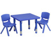 Square Activity Table, Plastic, Steel, Blue  YU-YCX-0023-2-SQR-TBL-BLUE-R-GG