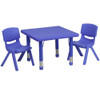 Square Activity Table, Plastic, Steel, Blue  YU-YCX-0023-2-SQR-TBL-BLUE-R-GG
