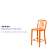 Flash Furniture 24" High Orange Metal Counter Height Stool CH-61200-24-OR-GG