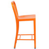 Flash Furniture 24" High Orange Metal Counter Height Stool CH-61200-24-OR-GG