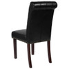 Flash Furniture Black Leather Parsons Chair,PK2 2-BT-P-BK-LEA-GG