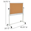 Flash Furniture Cork-Marker Board, 45.25W x 54.75H YU-YCI-001-CK-GG