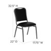 Hercules Banquet Chair, Black Back, 17-3-4 in W 22" L 32-1-2" H, Vinyl Seat  NG-108-SV-BK-VYL-GG