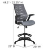 Flash Furniture Mesh Drafting Chair, Dark Gray BL-ZP-809D-DKGY-GG