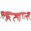Kidney Activity Table, Plastic, Steel, Red