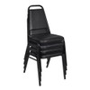 Kee Kee Round Table & Chair Set, Wood, Metal, Vinyl Top, Grey TB42RNDGYBPBK29BK