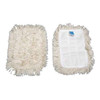 8 in L Replacement Head, Hook-and-Loop Connection, Looped-End, White, Cotton