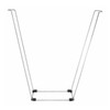 Bag Holder, For 39 gal and 44 gal Bag, 16 in L 14 in W 30 in H, Steel, Silver