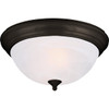 Canarm 11 In. 2-Light Black Alabaster Glass Flush Mount Ceiling Light Fixture