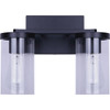 Canarm Britton 2-Light Black Vanity Bath Light Fixture, Clear Glass IVL1234A02BK 516508 Canarm Britton 2-Light Black Vanity Bath Light Fixture, Clear Glass IVL1234A02BK 516508