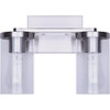 Canarm Britton 2-Light Brushed Nickel Vanity Bath Light Fixture, Clear Glass IVL1234A02BN 526223