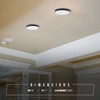 Canarm 8 In. Black Edgeless LED Disc Light Fixture DL-8F-15WS-BK-C 556747