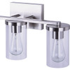 Canarm Britton 3-Light Brushed Nickel Vanity Bath Light Fixture, Clear Glass IVL1234A03BN 528071